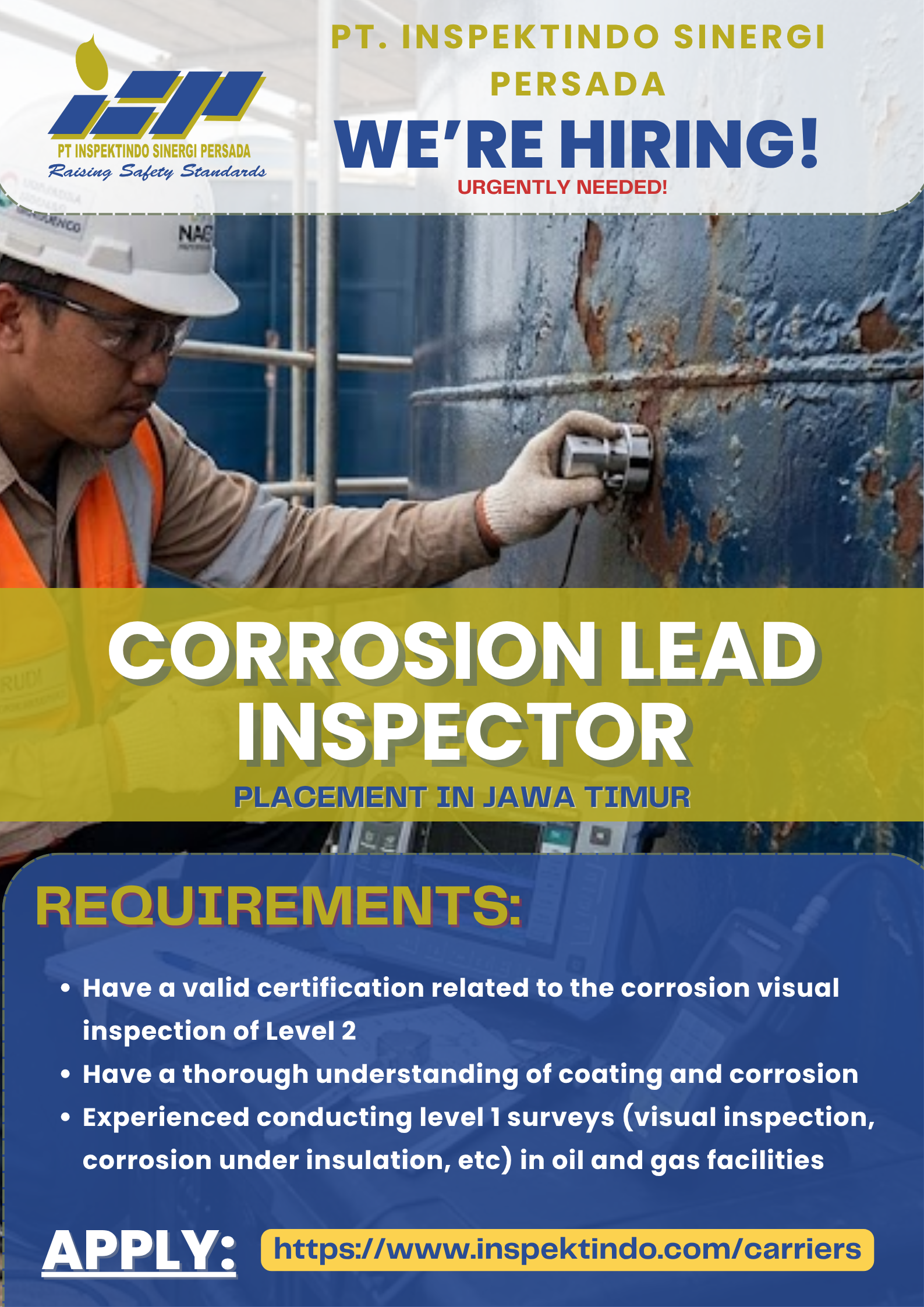CORROSION LEAD INSPECTOR - JATIM